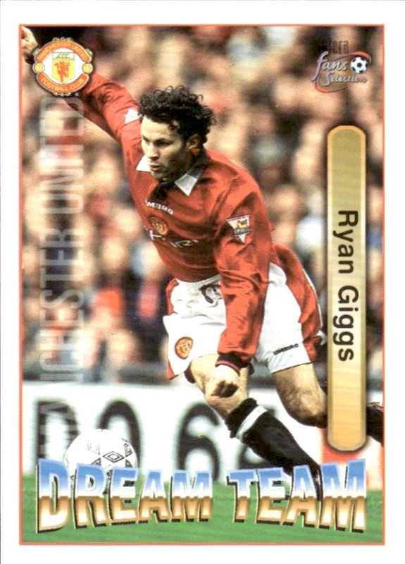 1997 Futera Fans Selection Manchester United Dream Team Ryan Giggs #72 