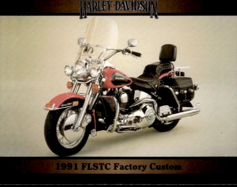 1992 Collect-A-Card Harley-Davidson 1991 FLSTC Factory Custom Series 2 #176