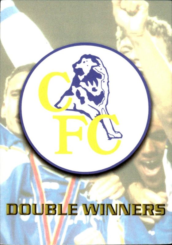 1998 Futera Platinum The Double Chelsea FC Double Winners Checklist Silver /400