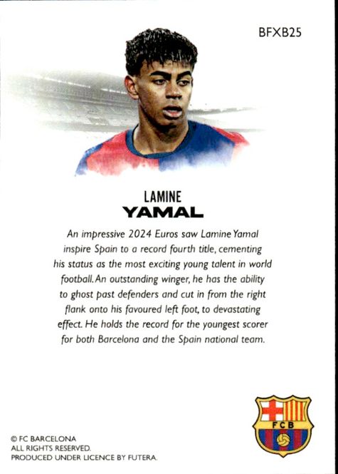 Hovedbilde LAMINE Yamal 2024-25 Futera FC Barcelona FX ...