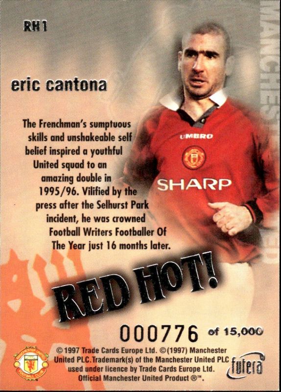 Eric Cantona Red Hot 97 SILVER RH1 #0776/15000