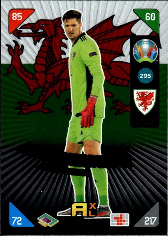 PANINI Adrenalyn Euro 2020 kick off Wayne HENNESSEY Wales No. 295