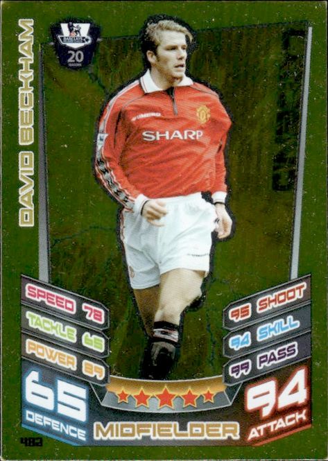 Hovedbilde David Beckham legend gold foil No. 482 match ...