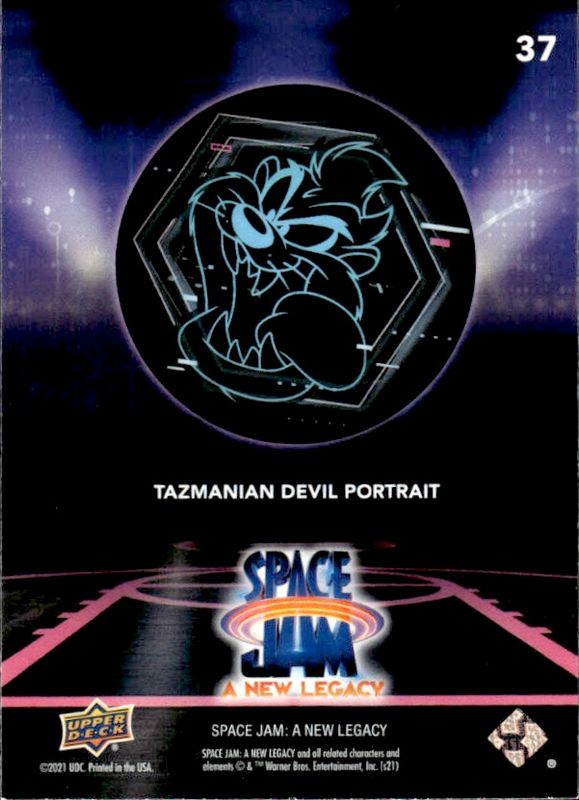 2021 Upper Deck Space Jam A New Legacy Tasmanian Devil Tazmanian Portrait 37