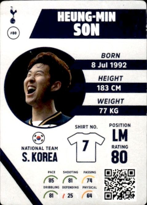Main Image 2018 Kickerz Heung-Min Son #80 NOT MINT