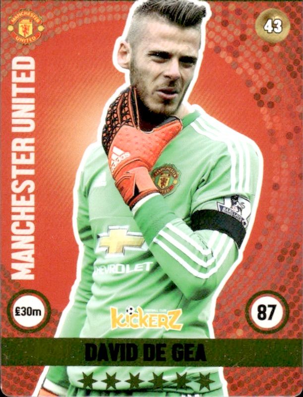 2016 Kickerz Gold-Star David de Gea #43 