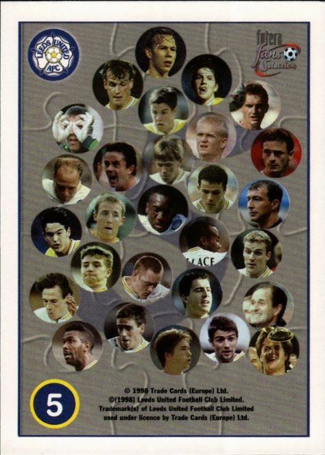 Hovedbilde Leeds United 1998 Futera Fans Selection Team ...