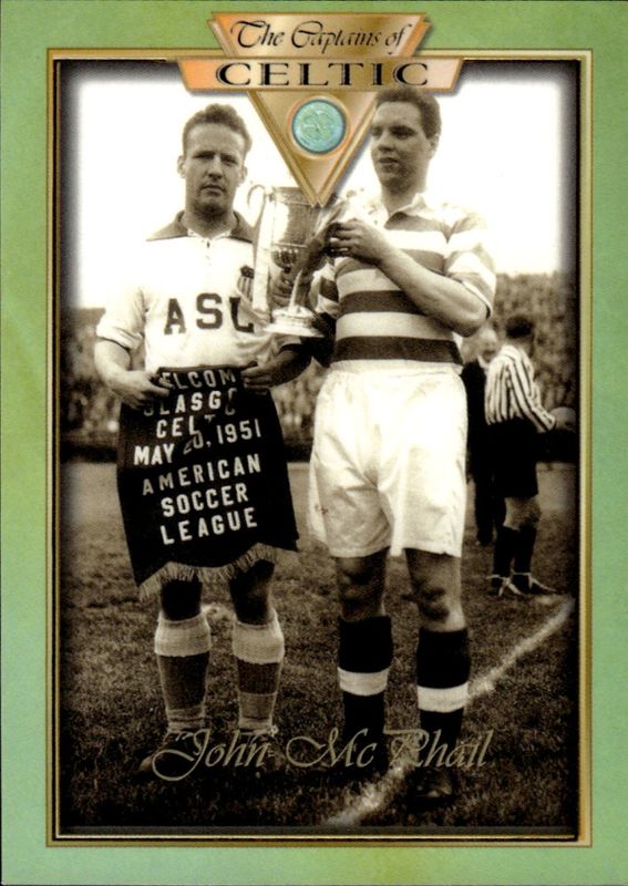 1998 Futera Platinum The Captains of Celtic Promo John McPhail #15 
