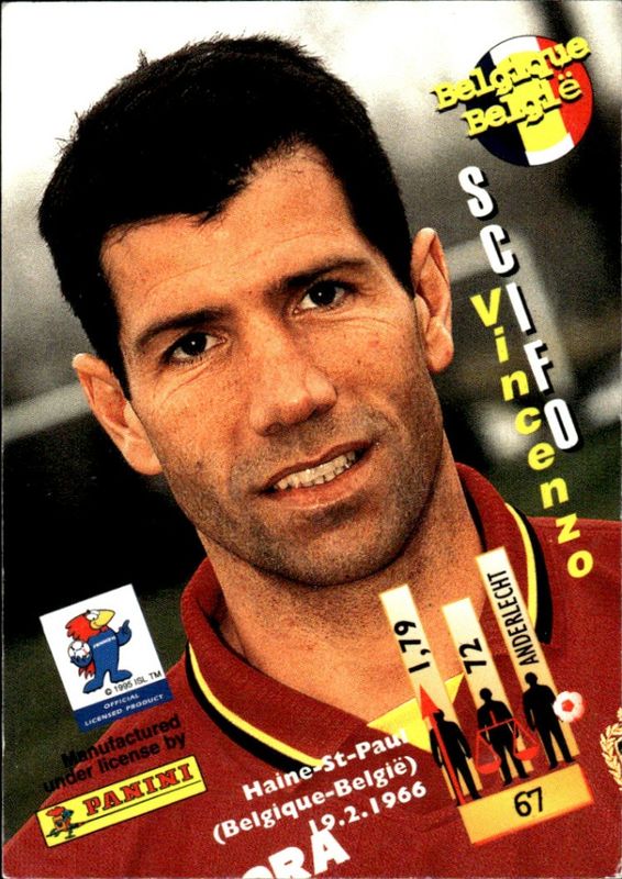 Vincenzo SCIFO Belgium Panini France 98 Cards N.67