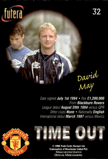 Hovedbilde 1998 Futera Manchester United Time Out Chrome ...
