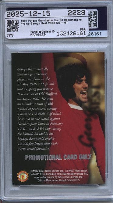 Main Image GEORGE BEST REDEMPTION CARD GB2 PROMOTIONAL CARD ...