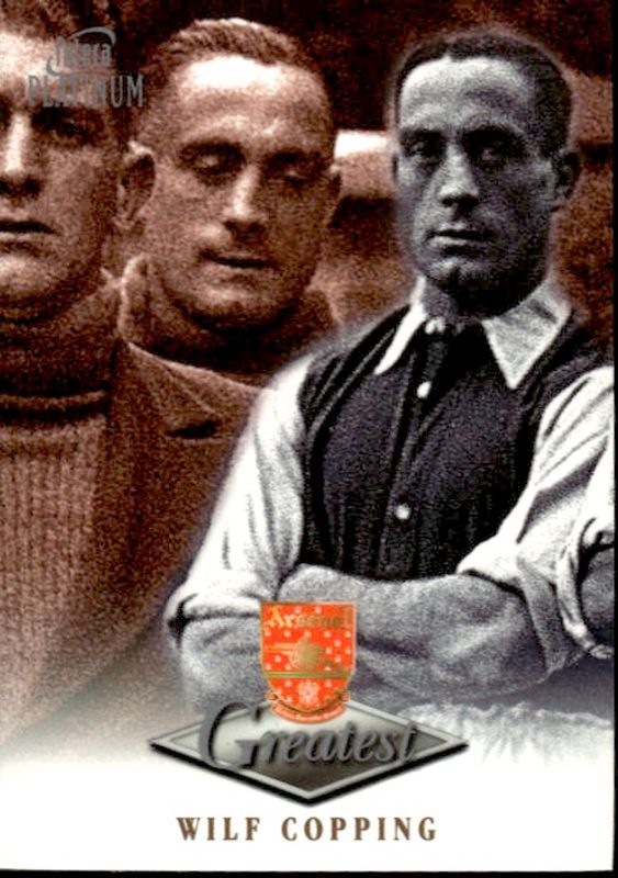 1999 Futera Platinum Arsenal Greatest Wilf Copping 22 CARAT GOLD EDGES