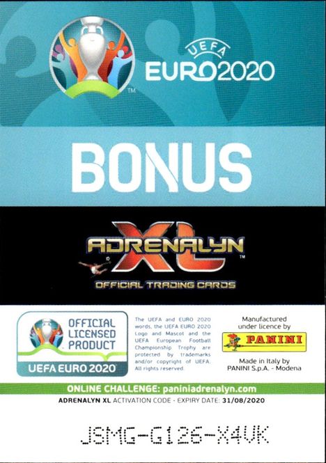 Hovedbilde EURO 2020 PANINI ADRENALYN XL UEFA BONUS ITALIA