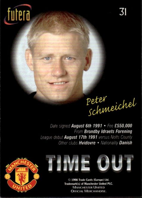 Hovedbilde 1998 FUTERA - PETER SCHMEICHEL - MANCHESTER ...