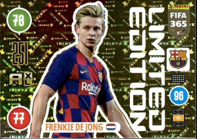 Hovedbilde Frenkie De Jong Limited Edition Card Panini ...