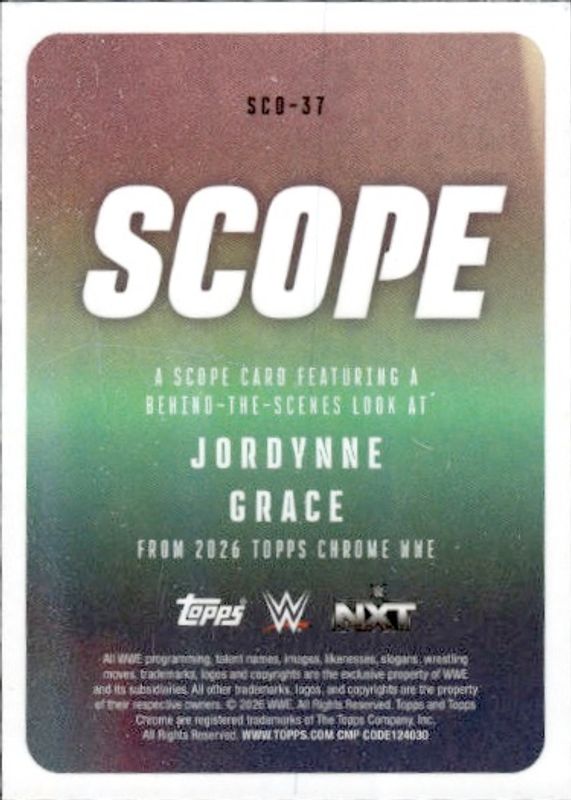 2026 Topps Chrome WWE - Refractor - Scope - #SCO-37 Jordynne Grace