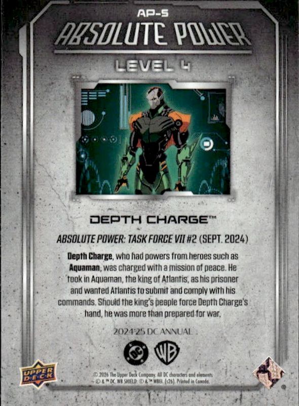2024-25 Upper Deck DC Annual Global Guardian #AP-7 Absolute Power Level 4 