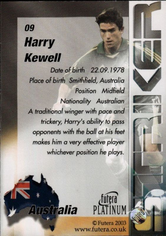 2003 Futera Platinum Harry Kewell #09 
