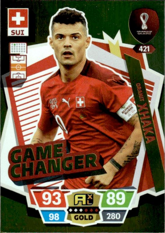 2022 Panini Adrenalyn XL FIFA World Cup Qatar Game Changer Granit Xhaka