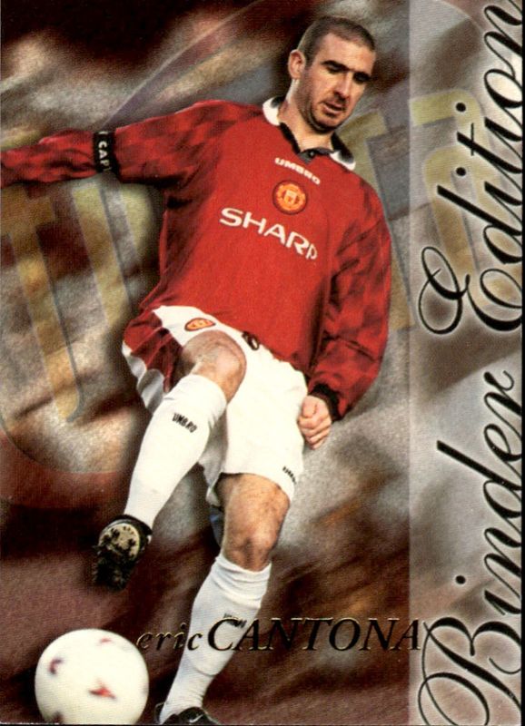 ERIC CANTONA BINDER CARD 1997 BE1 GOLD PROMO