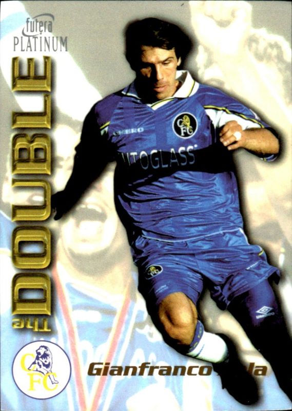 1998 Platinum Chelsea The Double SILVER Gianfranco Zola /400