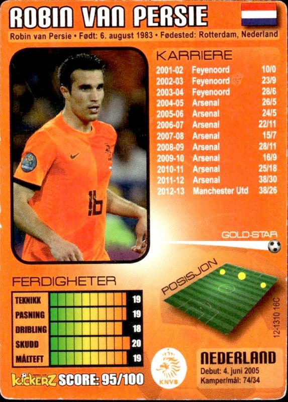 kickerz goldstar van persie