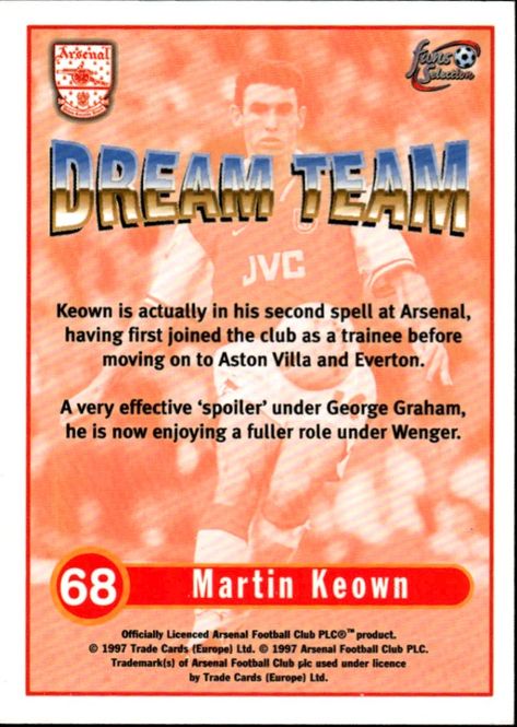 Hovedbilde Futera Fans Selection Arsenal (1997-1998) Martin ...