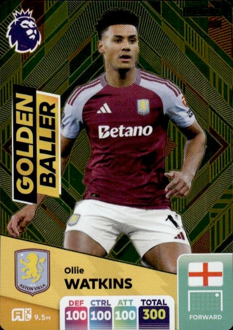 Hovedbilde Ollie Watkins Aston Villa #2 Golden Baller PANINI ...