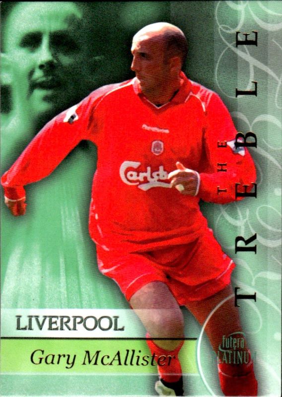 2000-01 Futera Platinum The Treble Liverpool #137/250 Gary McAllister #TR10