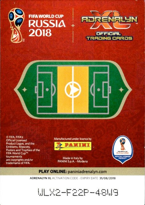 Hovedbilde 2018 Panini Adrenalyn XL FIFA World Cup #457 ...