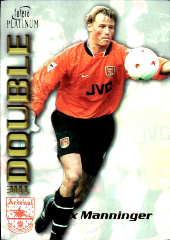 1998 Futera Platinum Arsenal The Double SILVER GILDED EDGES  Alex Manninger #DB18