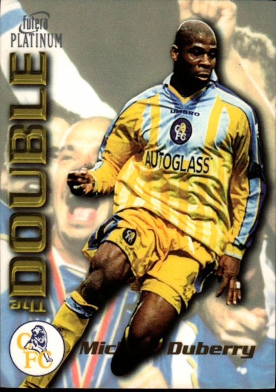 1998 Futera Platinum The Double Chelsea FC Michael Duberry 22 Gold /250 #DB16