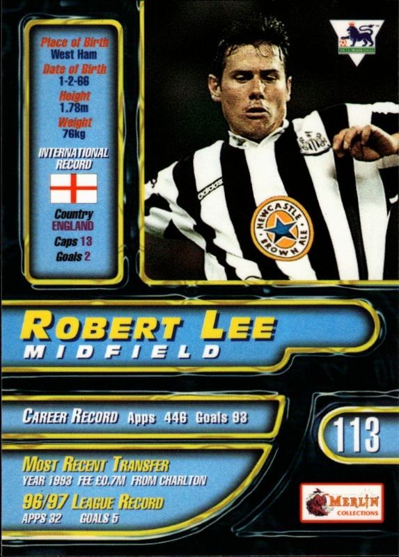 1997-98 Merlin Premier Gold Robert Lee #113