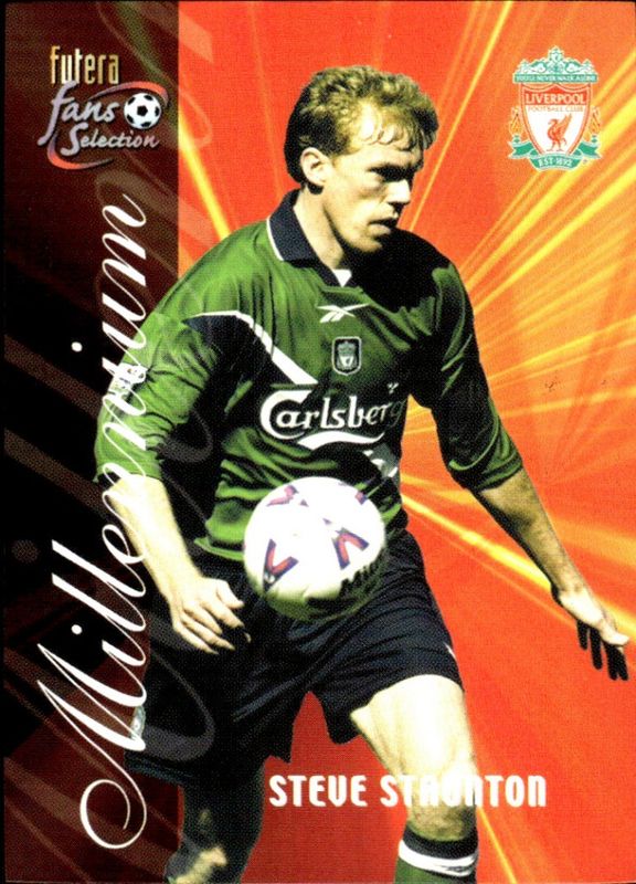 2000 Futera Fans Selection Liverpool Millennium Steve Staunton #138   22 CARAT GOLD GILDED EDGES