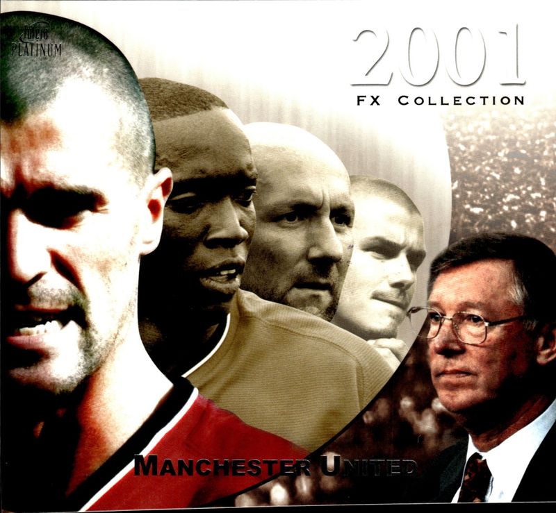 2001 FUTERA PLATINUM FX MANCHESTER UNITED DAVID BECKHAM CENTER CARD #219 OF 250