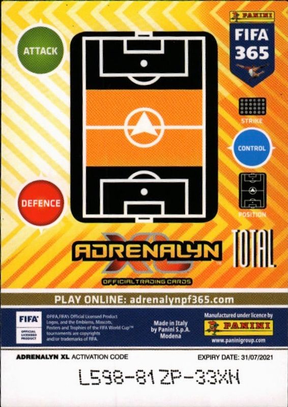 Panini Adrenalyn FIFA 365 2021 No. 287 Angel Di Maria Time Machine-