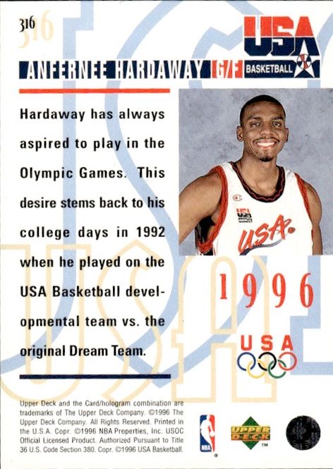 Main Image 1995-96 Upper Deck - USA Basketball Anfernee ...