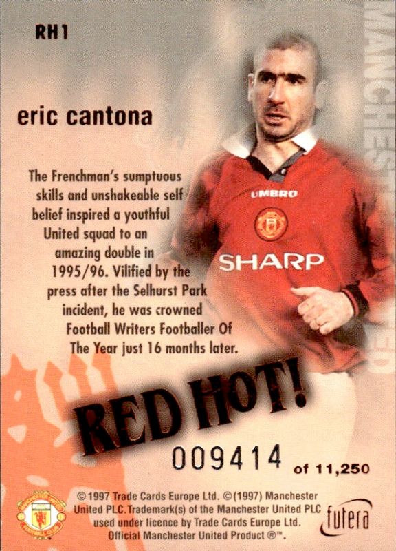 Eric Cantona Red Hot 97 Bronze RH1 #9414/11250