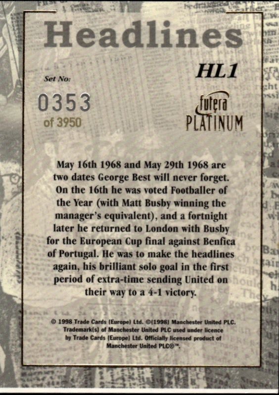 GEORGE BEST Headlines HL1 #353 