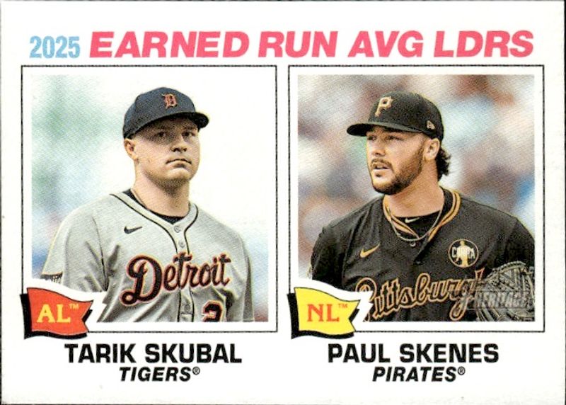 Paul Skenes / Tarik Skubal - 2026 Topps Heritage - 2025 Earned Run Avg LDRS