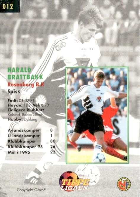 Main Image GAME 1996 TIPPELIGAEN NORWEGIAN BRATTBAKK
