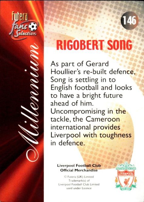 Main Image 2000 Futera Fans Selection Liverpool Millennium ...