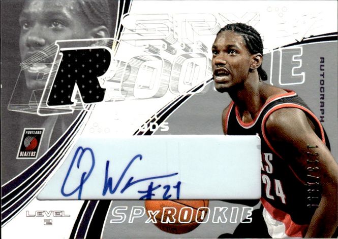 Main Image 2002-03 SPx Rookie Auto Jersey #1213/1999 Qyntel ...