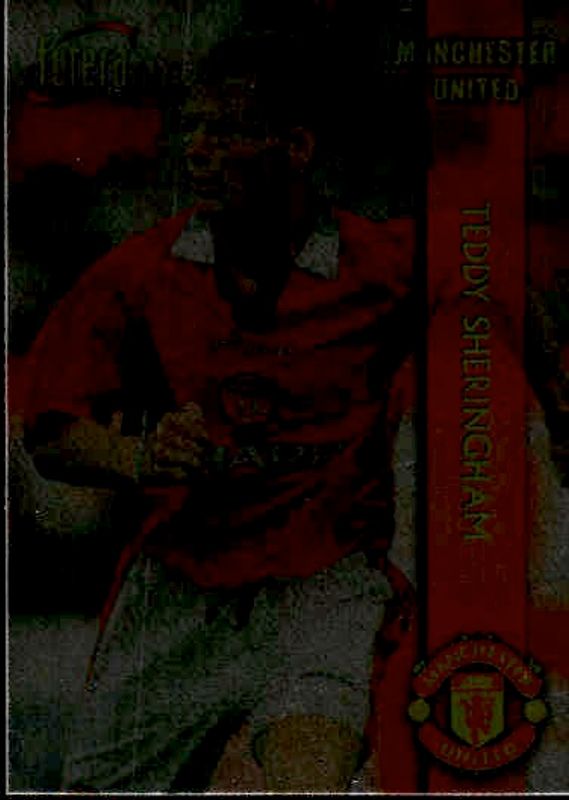 1998 Futera Manchester United Chrome Foil Teddy Sheringham #17 PLAYERS EDITION 