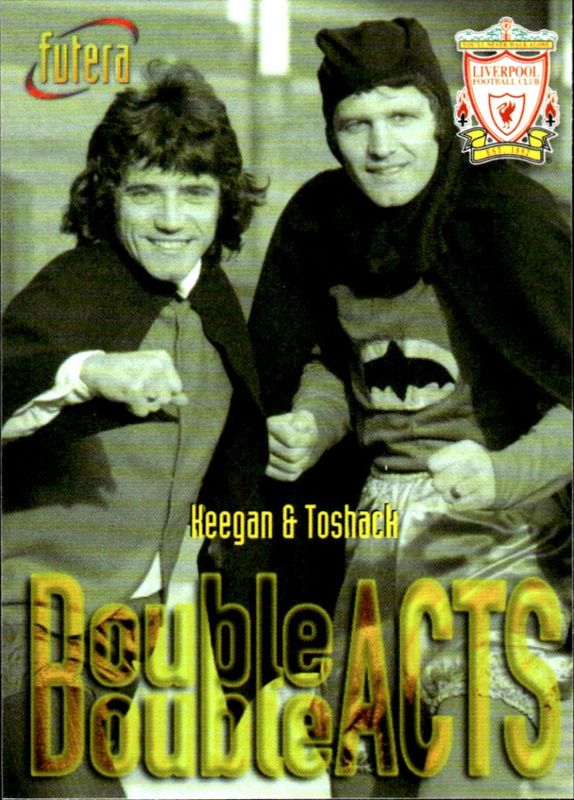 1998 Futera Liverpool Double Acts Kevin Keegan John Toshack #28 