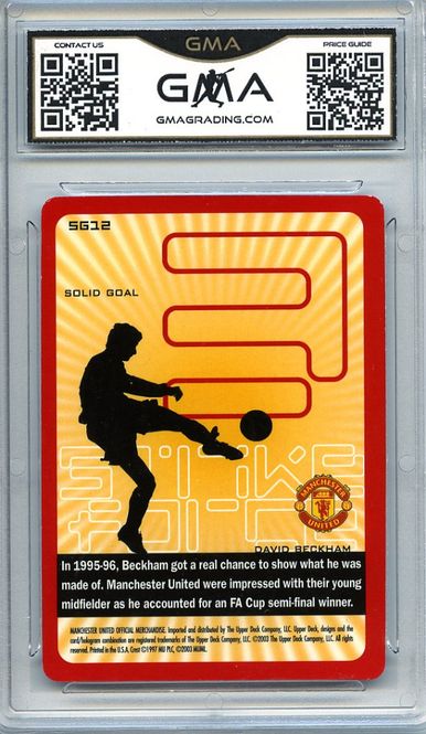 Main Image 2003 UPPER DECK MANCHESTER UNITED DAVID BECKHAM ...