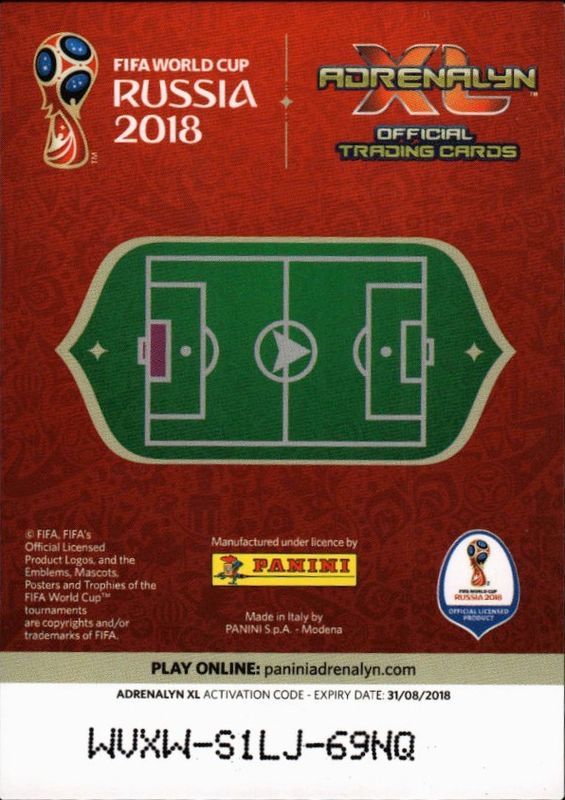 Panini Adrenalyn XL FIFA World Cup Russia 2018, Thibaut Courtois #28 Belgium-