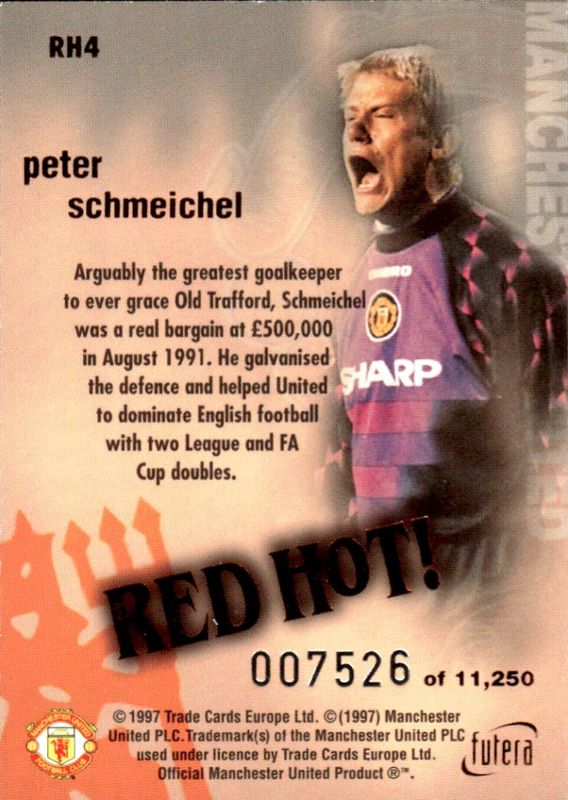 Peter Schmeichel Red Hot 97 Bronze RH4 #7526/11250
