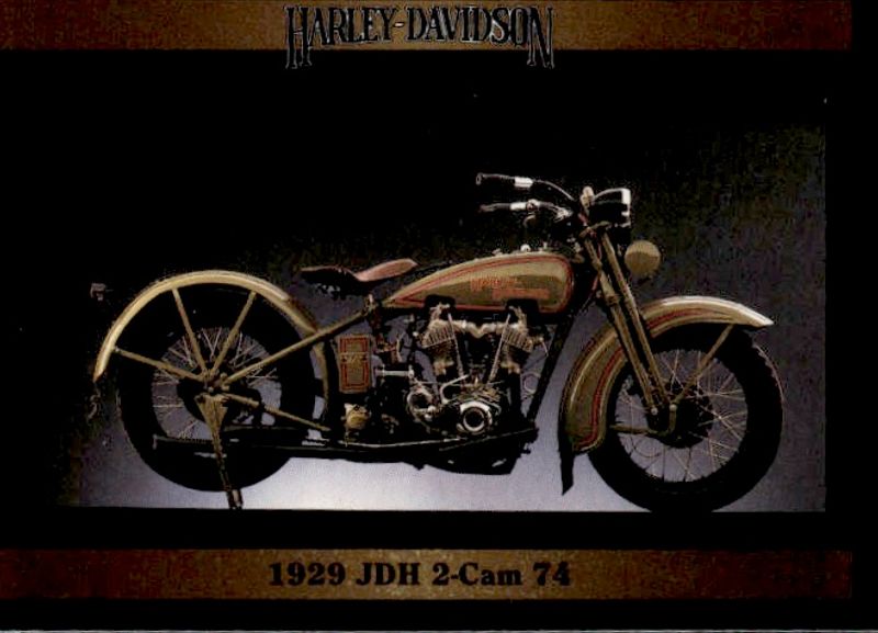 Harley-Davidson Collect-A-Card Series 2- card #122- 1929 JDH 2-Cam 74