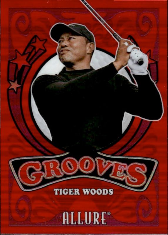 2026 Upper Deck Allure Golf Tiger Woods Grooves Red #GV-15